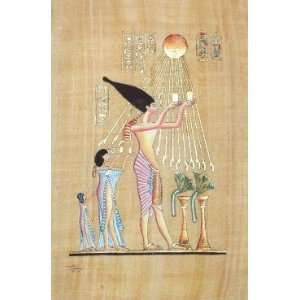  Egyptian Papyrus   Akhnaton & Aton 