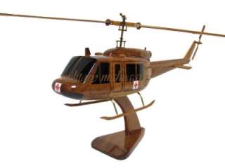 VIETNAM ERA UH 1 HUEY DUSTOFF MEDEVAC HELICOPTER WOOD WOODEN MAHOGANY 