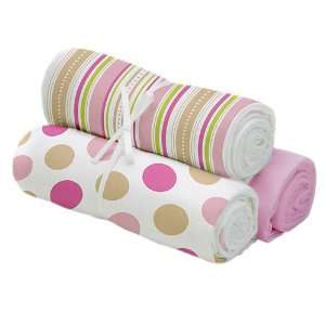    Smart Swaddle Muslin wraps 3 pack (Dots & Stripes Pink) Baby