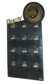 Rare old QUALITY MASTER PADLOCK lock display MILWAUKEE  