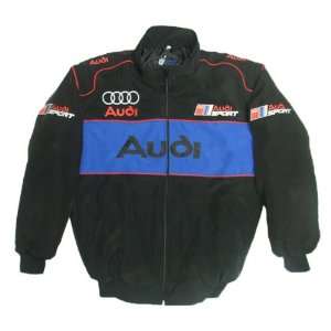  Audi Sport Racing Jacket Black and Royal Blue Sports 