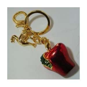  Bejeweled Apple Keychain   Ping Peace Amulet Everything 