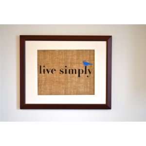  Live Simply Wall Decor, Wall Art, Frame Included