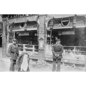   Police Look at German Shops Ransacked by Mob   20x30