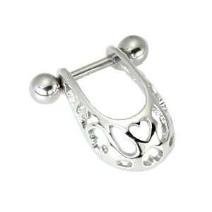  Ear Cartilage Jewelry Heart Design 16G Jewelry