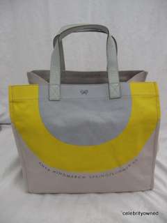 Anya Hindmarch Spring/Summer 09 Yellow/Gray Tote  