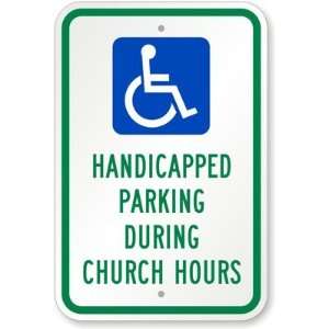   Church Hours (with Graphic) Engineer Grade Sign, 18 x 12 Office