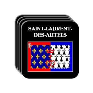   la Loire   SAINT LAURENT DES AUTELS Set of 4 Mini Mousepad Coasters