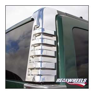 RealWheels ABS Upper Rear Louvers   Chrome Plated, for the 2007 Hummer 