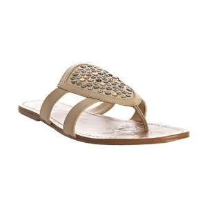    Boutique 9 taupe leather Believe studded sandals 