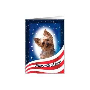 July 4th Card   featuring a Yorkshire Terrier Card