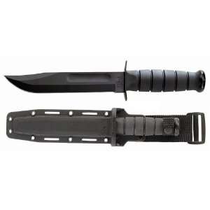  KA BAR 1213 Black Fighting/Utility Knife, Kydex Sheath, 7 