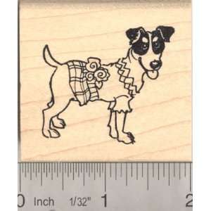    Parson Russell Terrier in Dress Rubber Stamp Arts, Crafts & Sewing