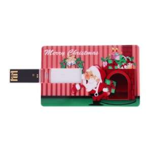  2GB Santa Claus & Christmas Wreath Credit Card Style USB 