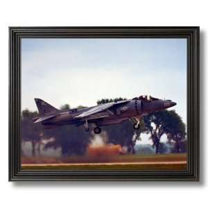  USMC AV8B Harrier Jet Airplane Picture Black Framed Art 
