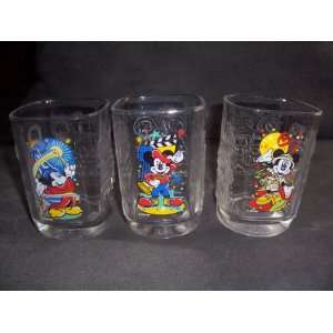   World Celebration 2000 Magic Kingdom with Mickey Mouse Glass Tumblers