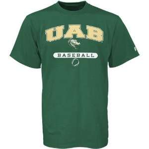  NCAA Russell UAB Blazers Green Baseball T shirt Sports 