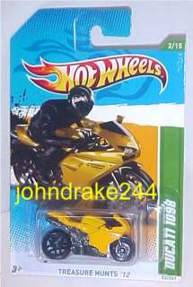 Hot Wheels 2012 Treasure Hunt #2 DUCATI 1098 MOMC  