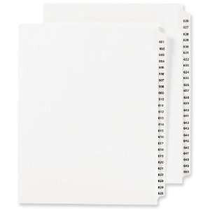Avery Dennison 01352 Index Dividers, Exhibit 601 650, Side Tab, 25/ST 