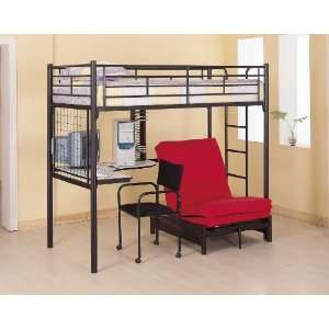    Coaster Twin Bunk Bed with Futon Chair & Desk