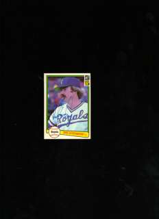 1982 Donruss 112 Dan Quisenberry Royal signed autograph  