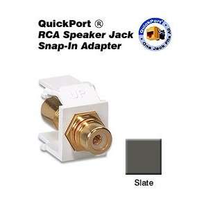  Leviton AC830 BGR Acenti RCA Speaker Jack QuickPort Snap 