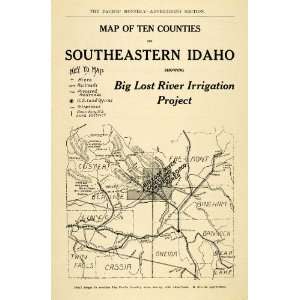   River Irrigation Project Map Idaho   Original Print Ad