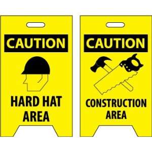   Sign, Dbl Side, Caution Hard Hat Area Caution Construction Area, 20X12