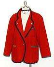red boiled wool jacket nwt  