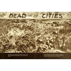  1945 Print Dead Cities Mannheim Ludwigshafen Germany 