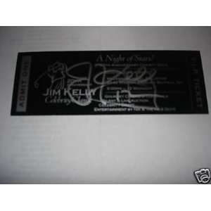 Jim Kelly Autographed Charity Gala Ticket w/ COA 