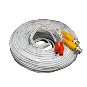  Pre made 125ft BNC & DC Siamese Cable (White) (4pc 