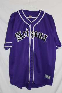 Mens MLB Arizona Diamondbacks Jersey. Purple/White/Black Size X 