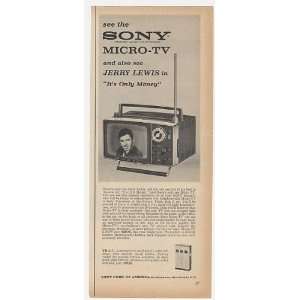  1962 Jerry Lewis Sony Micro TV Television Photo Print Ad 