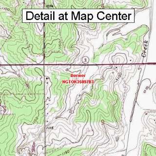  USGS Topographic Quadrangle Map   Denver, Oklahoma (Folded 