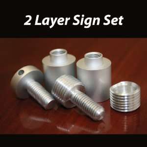  Aluminum Sign Spacers   Sign Stand Offs for 3D Plexiglass 