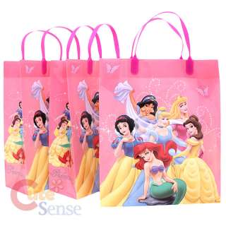   Princess Party Gift Bag Set of 3 Plastic / Reusable Tote Bag Pink