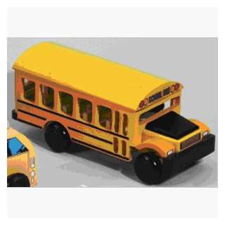  Wooden School Bus. LEAD FREE.
