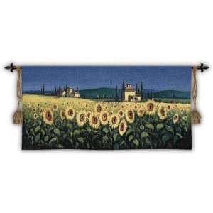  Tapestry Wall Hanging Tuscan Panorama Sunflowers [Kitchen 