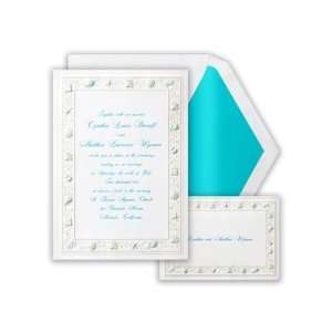  Turquoise Seashells Wedding Invitation Health & Personal 