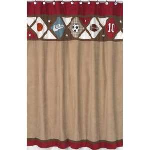    All Star Sports Shower Curtain by JoJo Designs Red