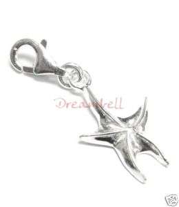 Sterling silver TWINKLE STAR FISH European Clip charm  