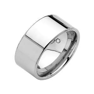  Flat Tungsten Wedding Band Ring for Men   Size 11 GoldenMine Jewelry