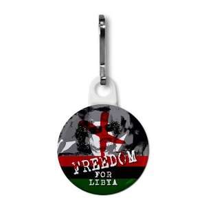  FREEDOM FOR LIBYA Revolution Politics 1 White Zipper Pull 