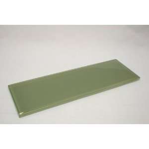 Ocean Spray   4x12 Olive Green Glass Tile (3 pieces  1 Squae Feet 