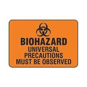 Biohazard Sign,7 X 10in,bk/orn,surf   ACCUFORM