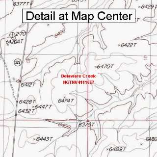  USGS Topographic Quadrangle Map   Delaware Creek, Nevada 