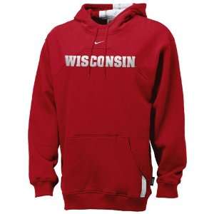  Nike Wisconsin Badgers Cardinal Youth Play Action Hoody 