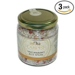 Campisi 3 Jars of Sicilian Sea Salt with Grocery & Gourmet Food