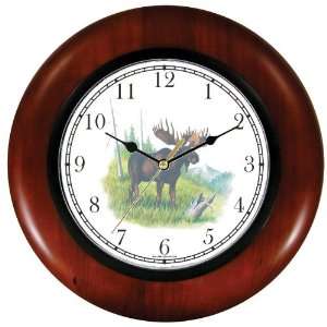  Moose Bull JP Animal Wooden Wall Clock by WatchBuddy 